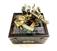 Antique Nautical Brass Fully Working Marine Sextant Collectible Ship Astrolabe Instruments, Marine Ship Instrument, Birthday, Anniversiry Gifts For Your Loved One's