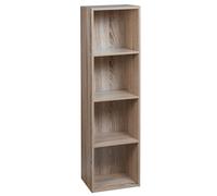 (Antique Oak, 4 Tier) URBN LIVING Wooden Bookcase Storage Shelf