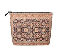 Antique Orientalist Art Versatile Travel Toiletry Bag - Fake Hemp Makeup Bag for Multi-use - Cosmetic Accessories Organizer