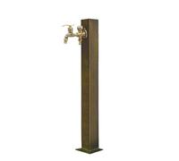 Antique Outdoor Faucet Post with Copper Tap, 304 Stainless Steel Hose Stand, Decorative Garden Water Column Extender for Backyard and Farm Use
