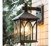 Antique Outdoor Wall Lamp Bronze Outdoor Wall Lights Retro Outside Wall Lamp Waterproof IP44 Aluminum + Glass Shadow E27 Terrace Floor Stairs Cottage Rustic Country House Wall Light beautiful scenery
