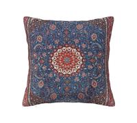 Antique Persian Rug Vintage Blue Print Pillow Covers Decorative Square Throw Pillowcase 18x18 Inch Couch Cushion Cover for Home Decor Living Room Bedroom College Dorm Bed Car Sofa