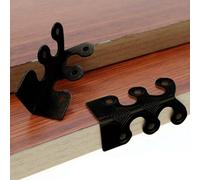 Antique Pure Copper Corner Protectors, 48mm Desktop & Wall Decorative Brass Edge Guards, 8-Pack for Furniture Protection