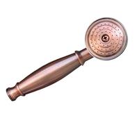 Antique Red Copper 8Inch Round Rainfall Shower Head Arm Water Saving Hand Held Spray 1.5 M Hose(Shower Head J Style)