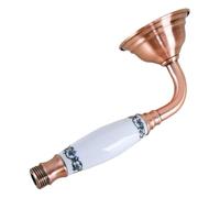 Antique Red Copper 8Inch Round Rainfall Shower Head Arm Water Saving Hand Held Spray 1.5 M Hose(Shower Head I Style)