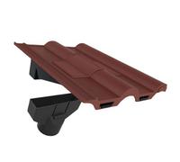 Antique Red Double Roman Roof Tile Vent & Adapter, Marley Redland Russell