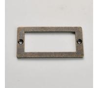 Antique Retro Old Handle Business Card Holder Label Frame zinc Alloy Drawer Chinese Medicine Cabinet Bronze Old-Fashioned(Antique Brass)