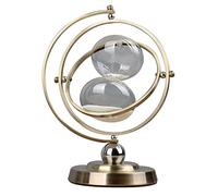 Antique Sand Clock,Vintage Metal Hourglass 360° Rotating Large, Brass-tone Metal SandglassTimer 15 30 60 Minutes,education Creative Toy Office Home Decor Gifts