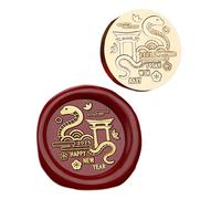 Antique Seal Stamp Head Metal Year of The Snake for Envelope Card Scrapbooking Wrapping Decoration Packaging Seal