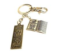 Antique Silver Death Note Manga Anime Keychain with Detachable Bag Charm Japanese Comics Cosplay