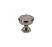 (Antique Silver) Kitchen Cupboard Cabinet Door Drawer Round Knob Handle Sonet by GTV 3 Colours