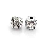 Antique Silver Metal Alloy Barrel Spacer Beads 6mm Pack of 30 - Perfect for Jewellery Making and Charming Gifts