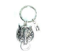 Antique Silver Personalised Final Fantasy Fenrir Keyring Wolf Keychain Lion Bag Charm