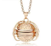 Antique Silver Photo Necklace Expanding Pendant Wings Necklace Locket 18Mm Pictures Frame 4 Four Creative And Exquisite Workmanship Durability