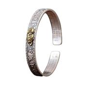 Antique Silver Plated Feng Shui Pixiu Open Bangle Bracelet For Men Women Unisex Wristband Pixiu Wealth And Good Luck Jewelry Fashion in practical
