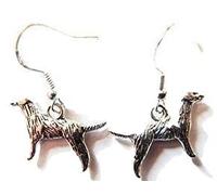 *Antique Silver Red Setter Dog Earrings, Retriever Drop Earrings, Dog Lover Earrings. *On Sterling Silver Hooks