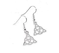 Antique Silver Trinity Knot Triquetra Earrings
