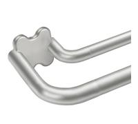 Antique Silver Wrap Around Double Curtain Rods Set, USFOOK Blackout Daul Curtain Rods for Windows 66 to 120 Inch, 6/8 Inch Room Darkening Curtain Rod 32 to 115 Inch, Decorative Double Drapery Rods