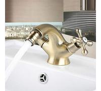 Antique Solid Brass Bidet Faucet Polished Brass Finish Mixer Tap for Bathroom Basin