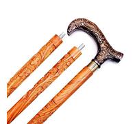 Antique Solid Brass Derby Canes and Walking Sticks with Brass Handle, 37 Premium Wooden Handmade Handle in Copper Antique Finish Cane for Men, Women, Elderly People Cane, Easy to Walk