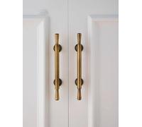 Antique Solid Brass Handles and Knobs Bronze Simple Kitchen Cabinet Pulls Bedroom T Bar Drawer Knob Pitch 320mm Furniture Handle(Pitch-row-160mm)