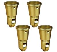 Antique Solid Brass Swivel Caster Wheels Set of 4 Polished Finish 25mm Diameter Mute Trolley Casters for Fur Sofa Heavy-Duty Furniture Movers