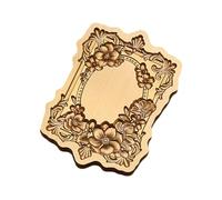 Antique Solid Brass Wax Seal Stamp Head Engraved Embossing Tool Flower Frame for Handmade Letters Gift Wrapping Solid Brass Stamp Head