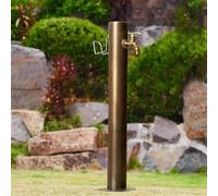 Antique Stainless Steel Garden Water Column with Faucet Freestanding Ground-Mounted Outdoor Faucet Frost-Resistant Garden Tap for Durable Use