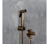 Antique Stainless Steel Hand Held Bidet Sprayer Kit with Brass Valve Perfect for Baby Cloth Diapers and Single Cold Water Bidet Faucet
