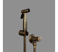 Antique Stainless Steel Hand Held Bidet Sprayer Kit with Brass Valve Perfect for Baby Cloth Diapers and Single Cold Water Bidet Faucet