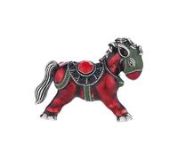 Antique Style Alloy Horse Brooch Portable Accessory for Women Unisex Elegant Charm Party Pin Decoration Alloy Horse Brooch Pin, フリーサイズ