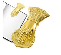 Antique Style Book Clips - Metal Page Grip, Lady Hand Bookmark, Three Dimensional Journal Fastener With Sculpted Detail | Writing Companion For Learners Notebooks Diaries, Paper Securing Tool