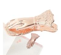 Antique Style Book Clips - Metal Page Grip, Lady Hand Bookmark, Three Dimensional Journal Fastener With Sculpted Detail | Writing Companion For Learners Notebooks Diaries, Paper Securing Tool