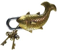 ANTIQUE Style FISH Type Padlock - Lock with Key - Brass Made - Padlock