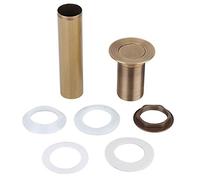 Antique Style Flap Brass Basin Drain Stopper, Bathroom Drain Without Overflow, 40-45mm Mounting Hole, Rustproof Brass Construction for Sink Water Control