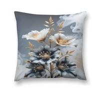 Antique Style Floral Art (11) Double-Sided Pillowcase | Short Plush Ultra Soft Cozy Decorative Throw Pillow Cover | Style 16x16in(40x40cm) | for Sofa, Bedroom & Living Room