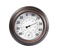 Antique-Style Hygrometer - 20CM Painted Iron Shell | Analog Gauge Temperature, Humidity, European Or American, No Battery Required, High Precision Sensing, Ideal For Vintage Home,Office Decor