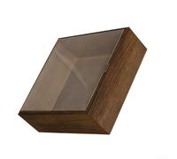 Antique Style Wooden Box, Versatile Storage Solution for Jewelry, Tea Sets, and Keepsakes, Decorative Lid Container for Home Office, for IDEAL for Festivals, Weddings, Christmas Eve(15 * 15 * 6cm)