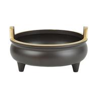 Antique Styles Brass Incenses Censers Brass Censer With Three Solid Legs For Cultural Enthusiasts Collectors Religious Ceremony Supplies