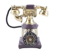 Antique Telephone Ornament, Vintage Landline Decorative Phone, Retro Rotary Dial Home Office Desk Decoration with Resin Craftsmanship for Living Room Bedroom Coffee Shop