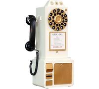 Antique Telephone Wall Decoration, Retro Decorative Corded Landline Model for Home and Cafe, Creative Vintage Accent, Unique Wall Art Accessory