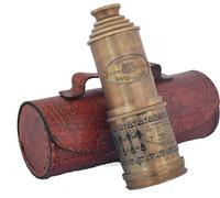 Antique Telescope 1915 London Brass Maritime 15x Vintage Pirate Spyglass Telescopes- Functional Brass & Clear Vision Pirate Telescope 18 inch