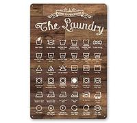 Antique Tin Sign Guide to Procedure The Laundry Metal Poster Restroom Bathroom Wall Plaque for Bar Cafe Club 8x12 Inch