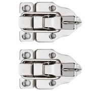Antique Toggle Catch Latch Clasp, Retro Style Metal Box Buckle for Tool Boxes Jewelry Antique Duckbilled Hasp Latch Catch with Padlock Hole for Wooden Box Crafts(Silver)