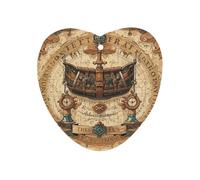 Antique Treasure Map Car Air Freshener Hanging, Long Lasting Scented Car Aromatherapy Tablets, Love form Fragrance Scented Cards for Vehicles, Bedroom, Wardrobe White-style