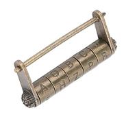 Antique Vintage Combination Password Lock Padlock, Chinese Decorative Lock English Letter Combination Lock Escape Room Lock for Box Cabinet Furniture Trunk