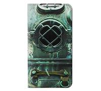 Antique Vintage Deep Sea Diver Helmet PU Leather Flip Case Cover For Sony Xperia 1