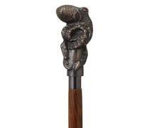 Antique Vintage Walking Stick Cane Victorian Roman wood walking stick Octopus Brass Handle Cane Collectible Adult wooden cane