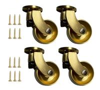 Antique Vintagedniturewheels, Solid Brass Swivelors, Plateers with Screws, Transportors, Replacement Forniture, Sofa, Chair, Cabinet, Set of 4/35Mm/1.4In