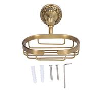 Antique Wall Mounted Bathroom Soap Holder with Carved Curved Design - Copper & Stainless Steel Soap Basket for Loo or Ensuite